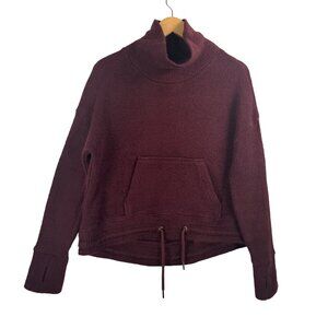 Sweaty Betty Restful Boucle Long sleeve sweatshirt‎ athleisure maroon sz S